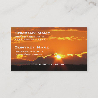 Carte De Visite Coucher du soleil magnifique