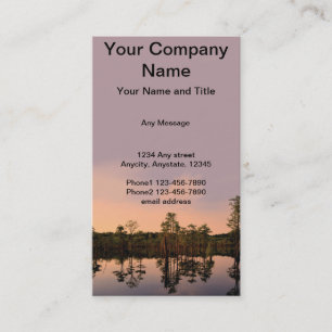 Carte De Visite Coucher du soleil sur un marais de Cypress