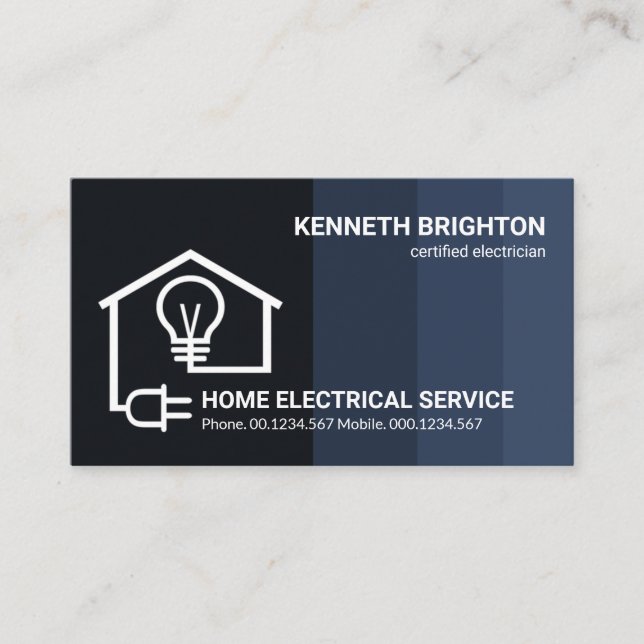 Carte De Visite Couches bleues créatives Accueil Circuits électriq (Devant)