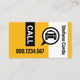 Carte De Visite Couches de bande de Taxi Jaune Conduite de taxi