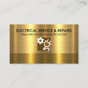 Carte De Visite Couches de circuits électroniques Retro Gold Elect