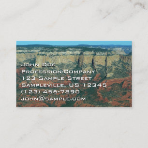 Carte De Visite Couches de roches rouges à Sedona en Arizona
