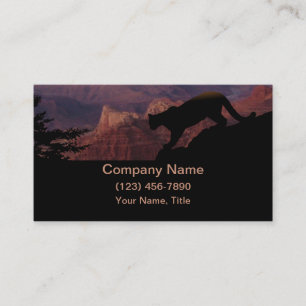 Carte De Visite Cougar et le Grand Canyon