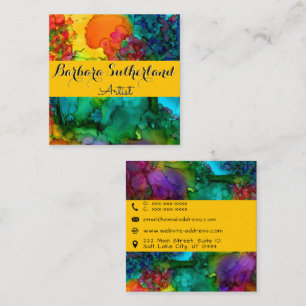 Carte de visite couleur Abstrait Aquarelle