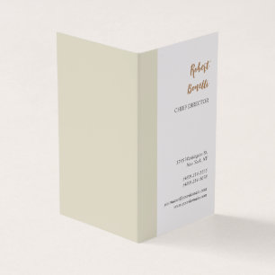 Carte De Visite Couleur blanche minimaliste moderne Pastel