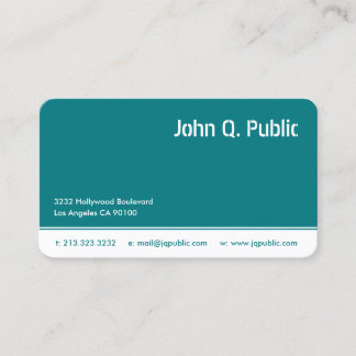 Carte De Visite Couleur bleu turquoise