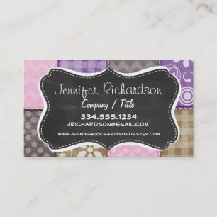 Carte De Visite Couleur Clair rose, violet et teint