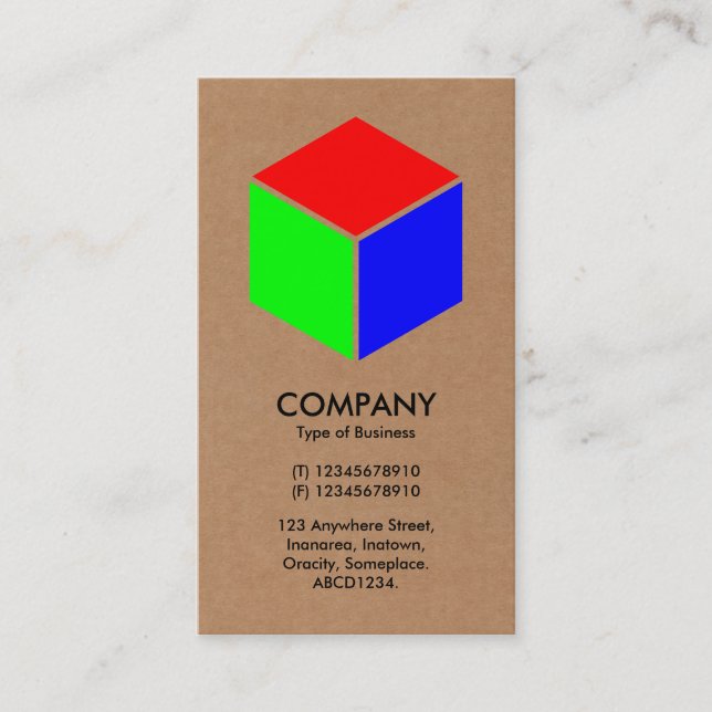 Carte De Visite Couleur Cube - Carton (Devant)