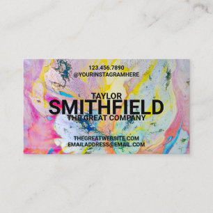 Carte De Visite Couleur de peinture aquarelle tendance
