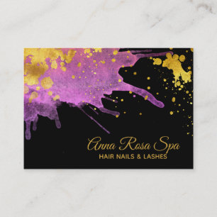 Carte De Visite *~*Couleur d'eau Abstraite couleur rose gras