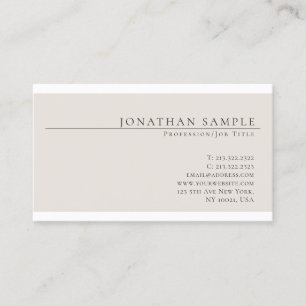 Carte De Visite Couleur élégante tendance Moderne Chic Simple Simp