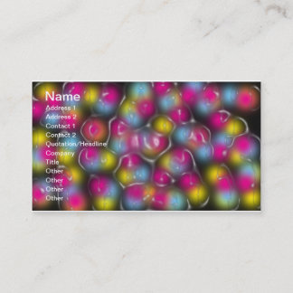 Carte De Visite Couleur en plastique