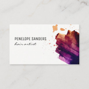 Carte De Visite Couleur expressive brossée