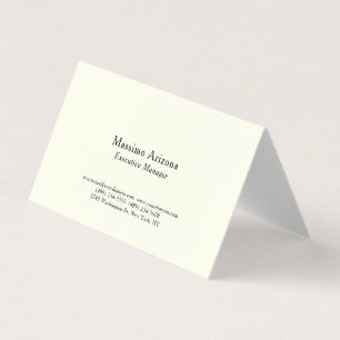 Carte De Visite Couleur ivoire Moderne Minimaliste Professionnel