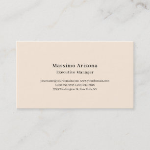Carte De Visite Couleur ivoire Plain Professionnel Minimaliste Mod