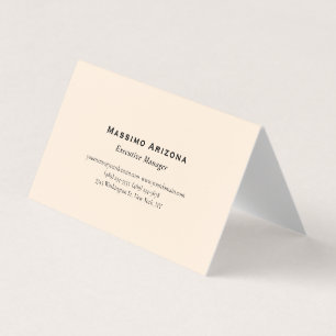 Carte De Visite Couleur ivoire Plain Professionnel Moderne Minimai
