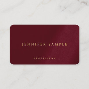 Carte De Visite Couleur Or Personnalisé Texte Arrondi Coin Luxe