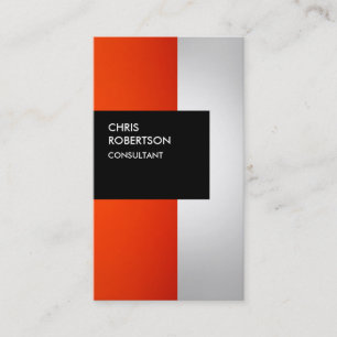 Carte de visite couleur orange gris noir rayures