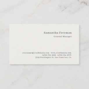 Carte De Visite Couleur pastel Classique Simple Minimaliste
