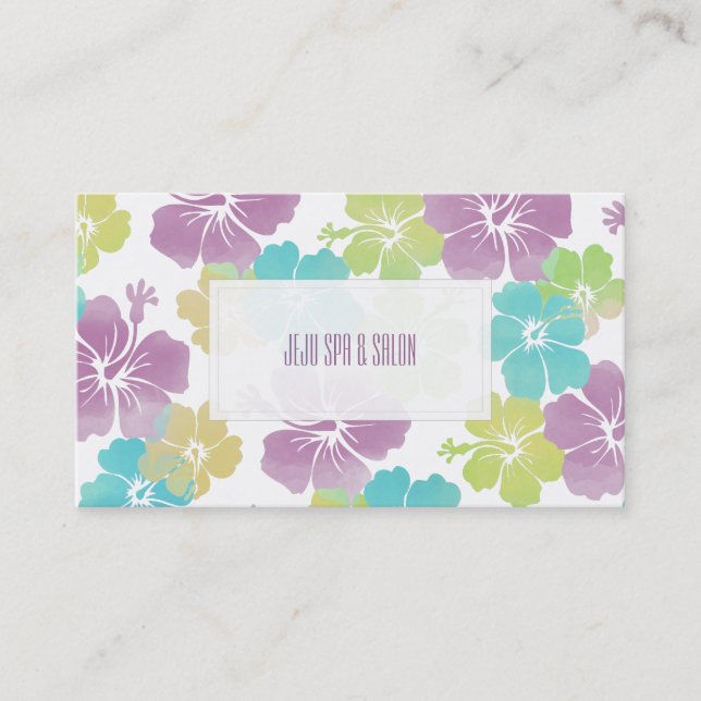 Carte De Visite Couleur PixDezines Hibiscus/do-it-yourself Arrière (Devant)