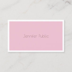 Carte De Visite Couleur Rose Movée Couleur Modèle moderne sophisti