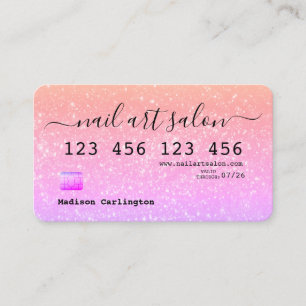 Carte De Visite Couleur rose parties scintillant texture style car