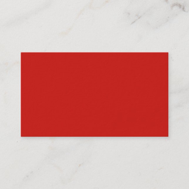 Carte De Visite Couleur rouge tendance Customisée Modèle blanc (Devant)
