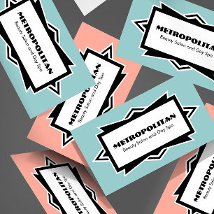 Carte De Visite Couleur simple saisissante de coutume d'art déco