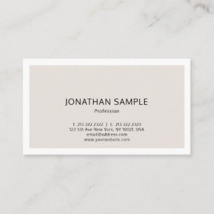 Carte De Visite Couleur tendance Moderne Élégant Design simple Pla
