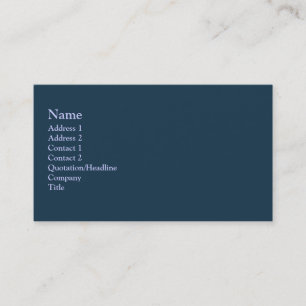 Carte De Visite Couleur turquoise foncée