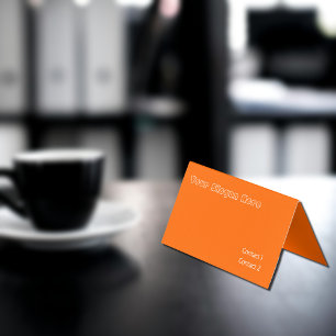 Carte De Visite couleur uni néon orange