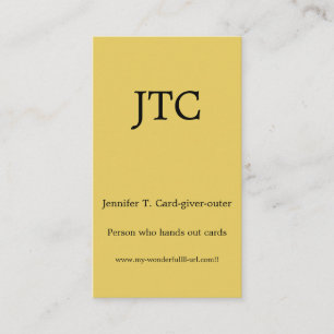 Carte De Visite Couleur unie monochrome jaune Sunset E6CB5F