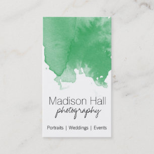 Carte de visite couleur vert chic