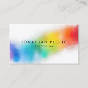 Carte De Visite Couleurs arc-en-ciel Art moderne coloré Abstrait