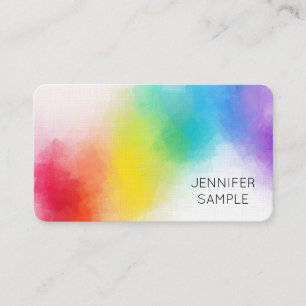 Carte De Visite Couleurs arc-en-ciel Élégant Modèle moderne Abstra