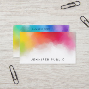 Carte De Visite Couleurs arc-en-ciel Moderne coloré Abstrait él