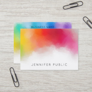 Carte De Visite Couleurs arc-en-ciel personnalisées Art Abstrait c