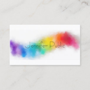 Carte De Visite Couleurs arc-en-ciel personnalisées Modèle élégant