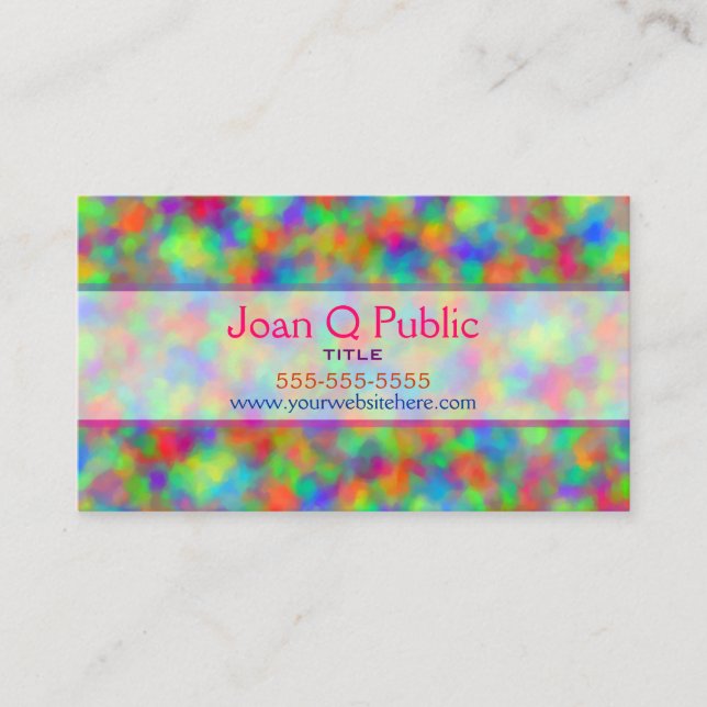 Carte De Visite Couleurs colorées (Devant)