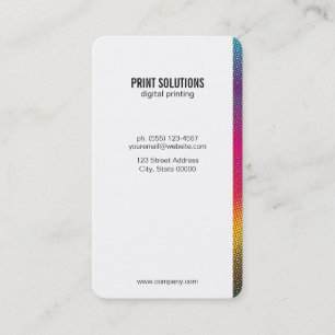 Carte De Visite Couleurs demi-tons