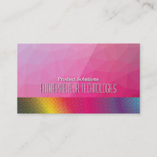Carte De Visite Couleurs demi-tons   Magenta géométrique