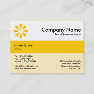 Carte De Visite Couleurs du centre - Ambre - Art déco