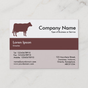 Carte De Visite Couleurs du centre - Brown - Vache
