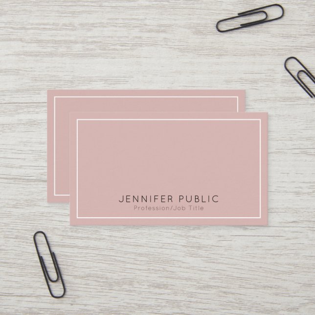 Carte De Visite Couleurs élégantes simples simples (Devant/Arrière en situation)