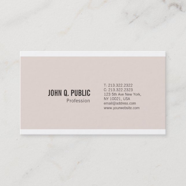 Carte De Visite Couleurs élégantes tendance Moderne Simple Chic Pl (Devant)