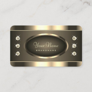 Carte De Visite Couleurs en Platine brillantes avec Rhinestones Ch