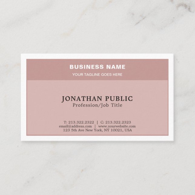 Carte De Visite Couleurs harmoniques tendance Professionnel Design (Devant)