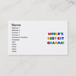 Carte De Visite Couleurs lumineuses du Meilleur-est Gramma du