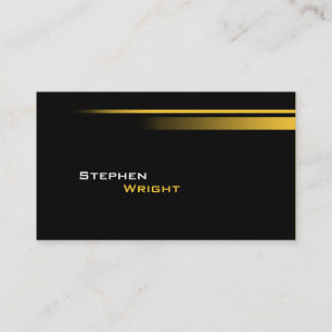Carte De Visite Couleurs Noir Minimaliste et Dégradé