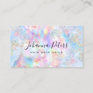 Carte De Visite couleurs pastel parties scintillant simulée